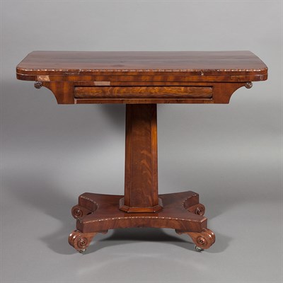 Lot 525 - Mahogany Fold-Over Games Table Height 28 3/4...