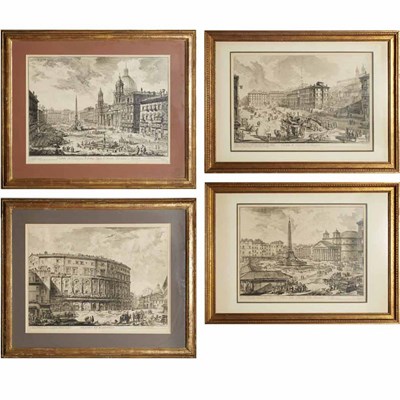 Lot 117 - Giovanni Battista Piranesi [ROMAN VIEWS] Four...