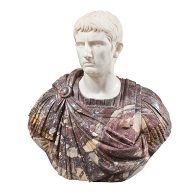 Lot 392 - Marble Bust of a Roman Senator 19th Century...