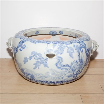 Lot 648 - Chinese Blue and White Glazed Porcelain...