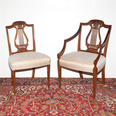 Lot 199 - Set of Fourteen George III Style Mahogany...