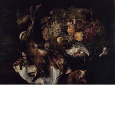 Lot 37 - Follower of Jan Fyt Still Life of Fruit and...