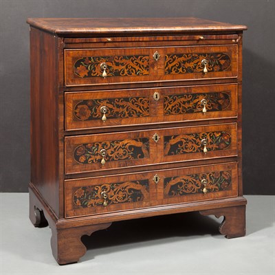 Lot 172 - English Walnut and Seaweed Marquetry Walnut...