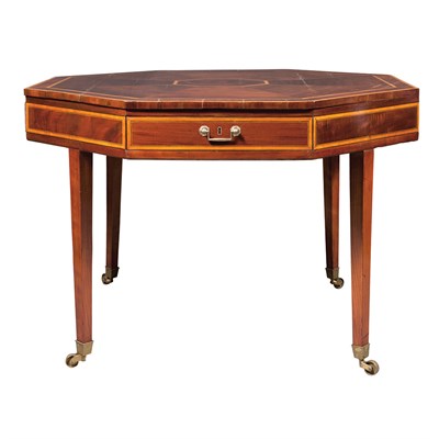 Lot 488 - George III Satinwood Banded Mahogany Center...