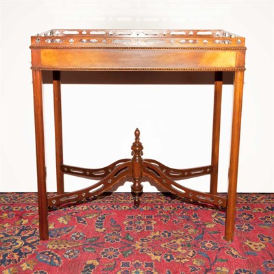 Lot 451 - Georgian Style Mahogany Tea Table Baker Height...