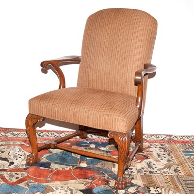 Lot 322 - George II Style Mahogany Armchair 19th Century...