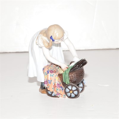 Lot 367 - Meissen Porcelain Figure of a Young Girl and...