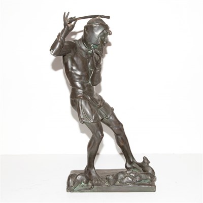 Lot 388 - Bronze Figure of the Pied Piper Height 25 inches.