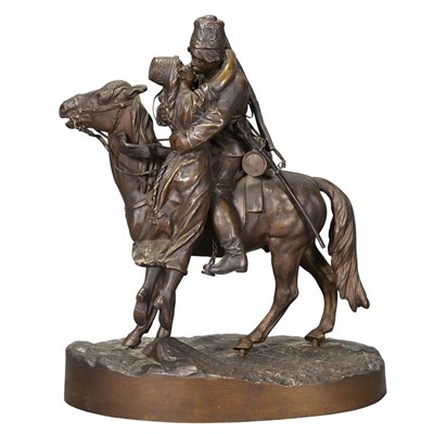 Lot 306 - Russian Bronze Figural Group of a Kissing...
