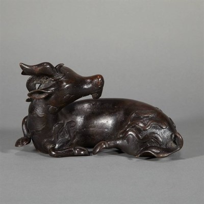 Lot 59 - Chinese Bronze Qilin Late Ming/Early Qing...