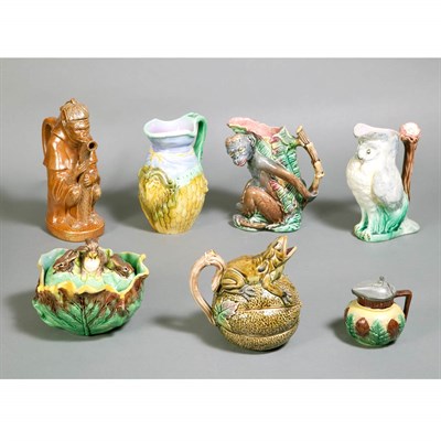 Lot 133 - Group of English and Continental Majolica and...