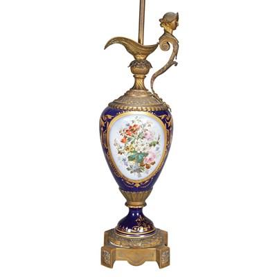 Lot 174 - Pair of Sevres Style Gilt-Metal Mounted...
