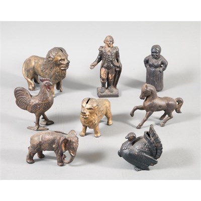 Lot 278 - Group of Twelve Figural and Animal-Form Cast...