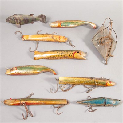 Lot 196 - Group of Painted Wood Fishing Lures...