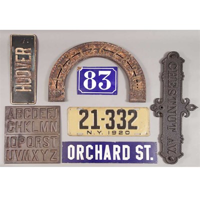 Lot 377 - Group of Eleven Signs and Stencils