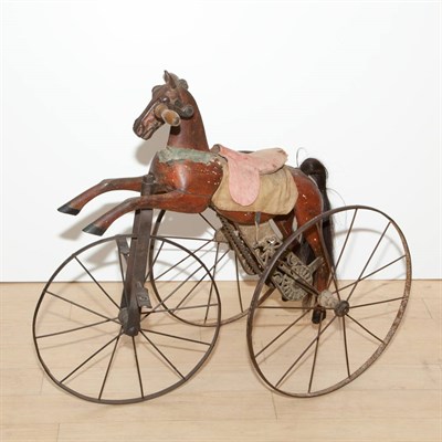 Lot 439 - Two Painted Wood Rocking Horses; And a...