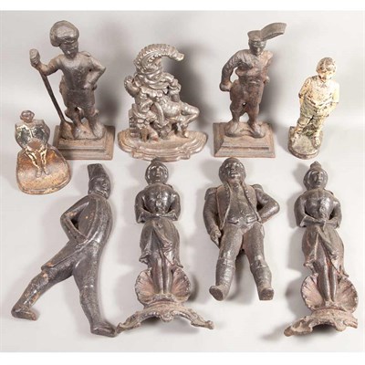 Lot 121 - Group of Nine Cast Iron Figural Doorstops and...