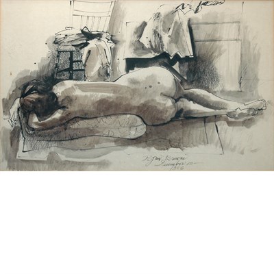 Lot 17 - Byron Browne American, 1907-1961 Woman in...