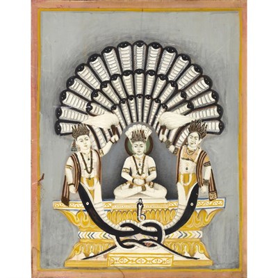 Lot 25 - Indian School Jain, 19th Century Parsvanatha...