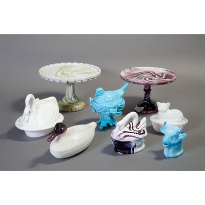 Lot 166 - Group of Pressed Glass Table Articles...