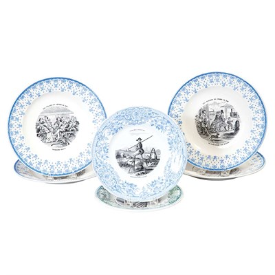 Lot 150 - Assembled Set of Belgian Transfer Decorated...