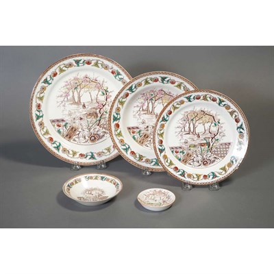 Lot 170 - English Aesthetic Movement Ironstone Partial...