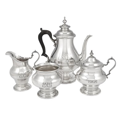 Lot 475 - American Sterling Silver Coffee Pot; And a...