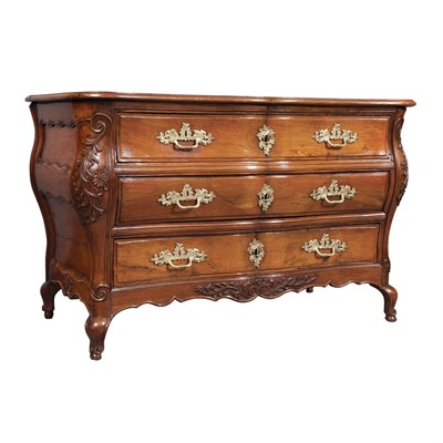 Lot 309 - Provincial Louis XV Cherry Commode Mid 18th...