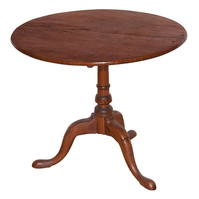 Lot 233 - Queen Anne Figured Maple Tilt-Top Table The...