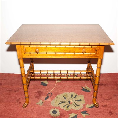 Lot 542 - Maple and Faux Bamboo Desk Height 31 inches,...