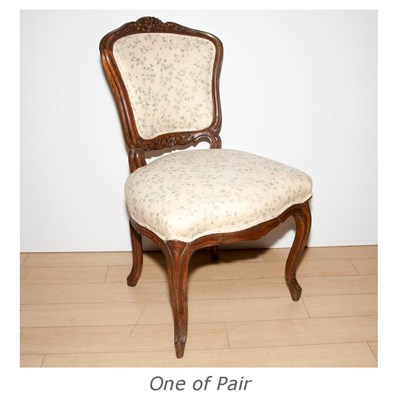 Lot 145 - Pair of Provincial Louis XV Style Walnut Side...