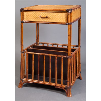 Lot 257 - Bamboo and Rattan Side Table Height 28 inches,...