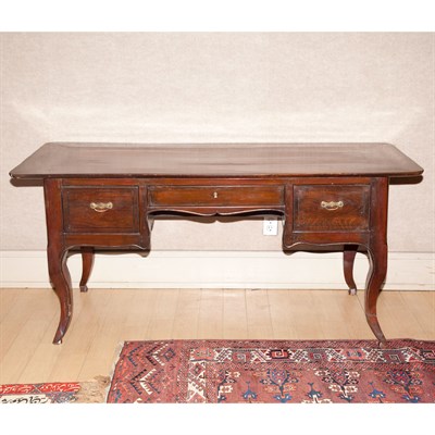 Lot 217 - Provincial Louis XV Cherry Bureau Plat 18th...