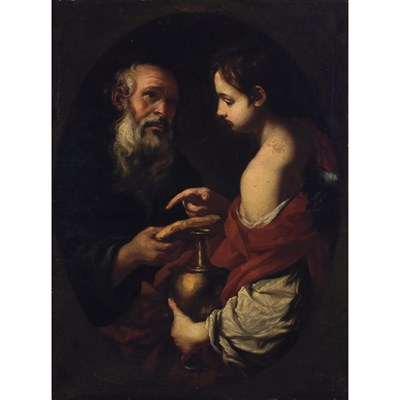 Lot 29 - Florentine School 17th Century Elijah and the...