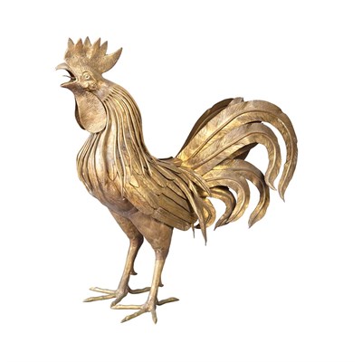 Lot 149 - Mexican Brass Figure of a Rooster Height 24...