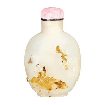 Lot 326 - Chinese Suzhou Style Agate Snuff Bottle Of...