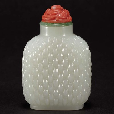 Lot 313 - Chinese Pale Celadon Jade Snuff Bottle Of well...