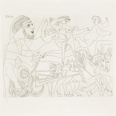 Lot 150 - Pablo Picasso EL ARRASTRE, AVEC ECUYERE ET...