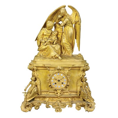 Lot 112 - Louis Philippe Gilt-Bronze Figural Mantel...