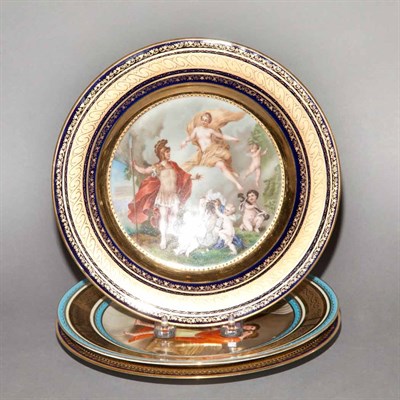 Lot 535 - Group of Vienna Style Gilt Decorated Porcelain...