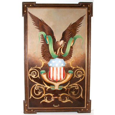 Lot 139 - American Painted Eagle Trade Sign Height 47...