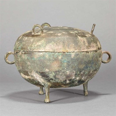 Lot 42 - Chinese Bronze Covered Ding Warring States...
