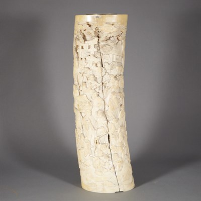 Lot 3 - Large Japanese Ivory Vase Meiji Period, 19th...