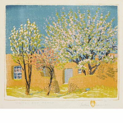 Lot 11 - Gustave Baumann SPRING, NEW MEXICO Color...