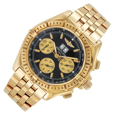 Lot 405 - Gentleman's Gold 'Crosswind Special' Chronograph Wristwatch, Breitling