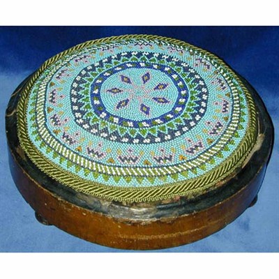 Lot 244 - Three English Beadwork Footrests 19th Century