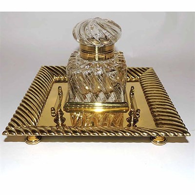 Lot 129 - Group of Desk and Dresser Accessories...