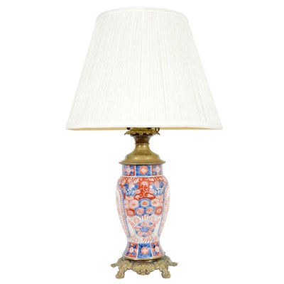 Lot 412 - Samson Porcelain Vase Mounted as a lamp, in...