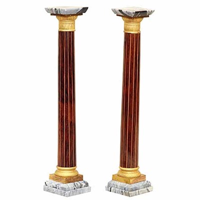 Lot 606 - Set of Four Marble, Gilt-Bronze and Rosewood...