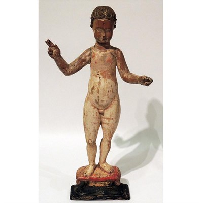 Lot 38 - Continental Polychrome Figure of an Infant...
